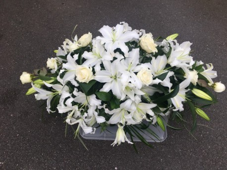 Rose & Lily Casket Spray