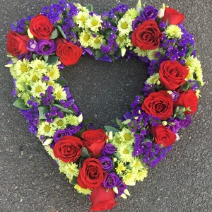 Red and Purple Open Heart